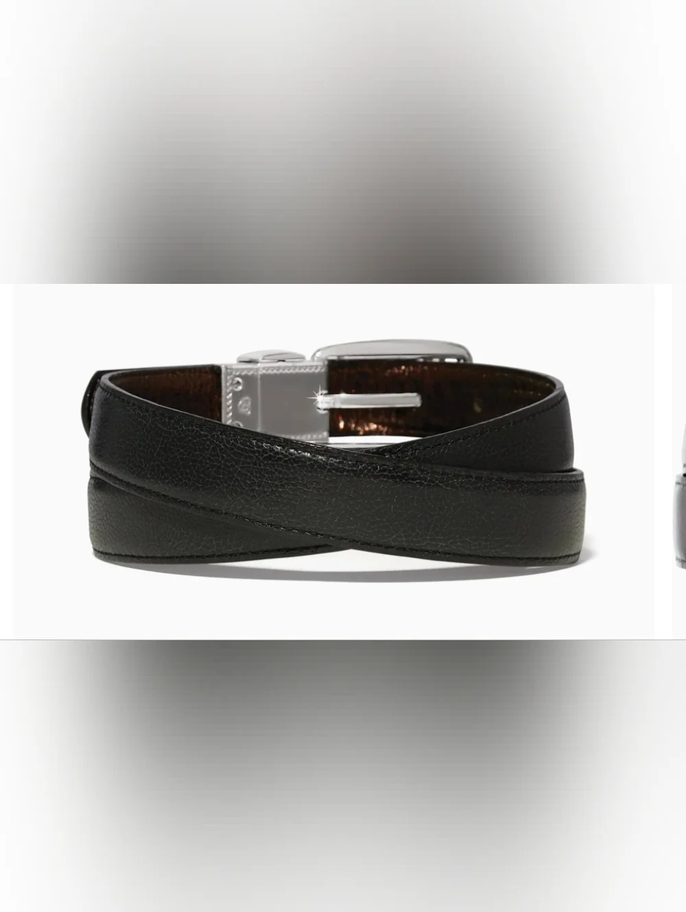 Brighton Mantilla Reversible Belt Black/Brown 40
